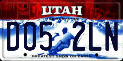 UT license plate D052LN