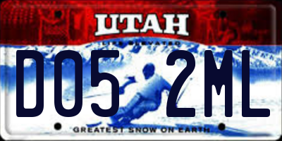 UT license plate D052ML