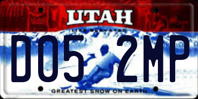 UT license plate D052MP