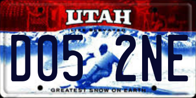 UT license plate D052NE