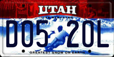 UT license plate D052OL