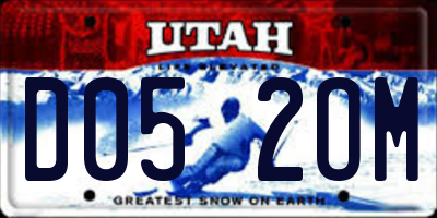 UT license plate D052OM