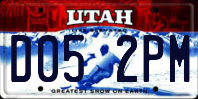 UT license plate D052PM