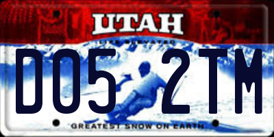 UT license plate D052TM