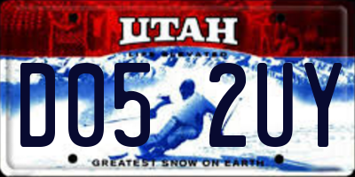 UT license plate D052UY