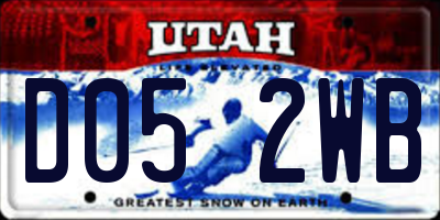 UT license plate D052WB