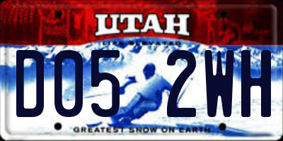 UT license plate D052WH