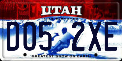 UT license plate D052XE