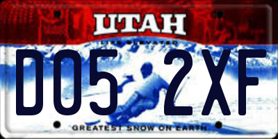 UT license plate D052XF
