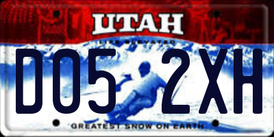 UT license plate D052XH