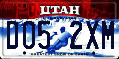 UT license plate D052XM
