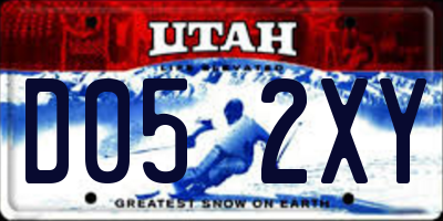 UT license plate D052XY