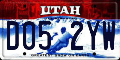 UT license plate D052YW