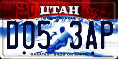 UT license plate D053AP
