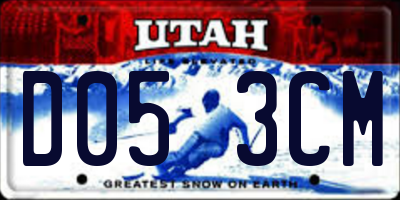 UT license plate D053CM