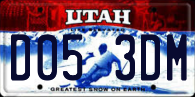 UT license plate D053DM