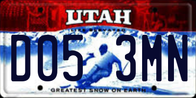 UT license plate D053MN