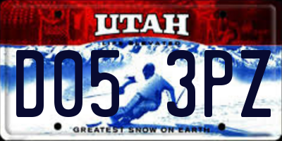 UT license plate D053PZ
