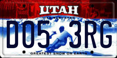 UT license plate D053RG