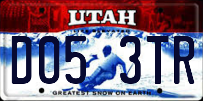 UT license plate D053TR