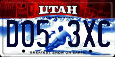UT license plate D053XC