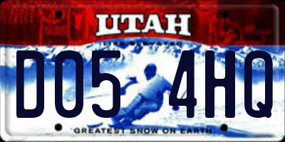 UT license plate D054HQ