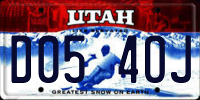 UT license plate D054OJ