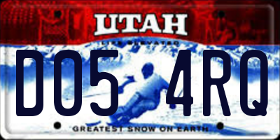 UT license plate D054RQ