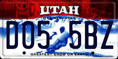 UT license plate D055BZ