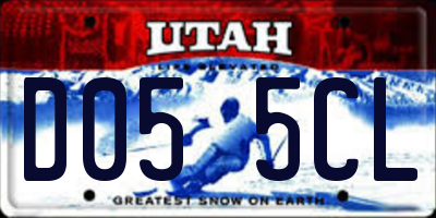UT license plate D055CL
