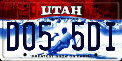 UT license plate D055DI