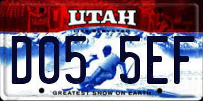 UT license plate D055EF