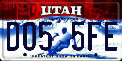 UT license plate D055FE