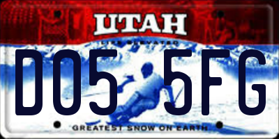 UT license plate D055FG