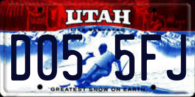 UT license plate D055FJ