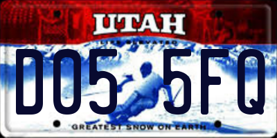 UT license plate D055FQ