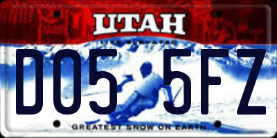 UT license plate D055FZ