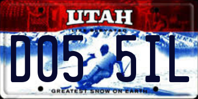 UT license plate D055IL