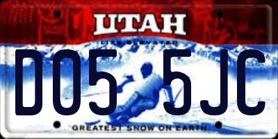 UT license plate D055JC