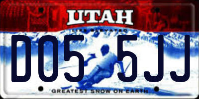 UT license plate D055JJ
