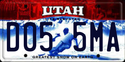 UT license plate D055MA