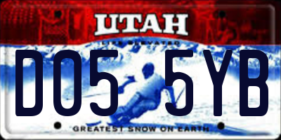 UT license plate D055YB