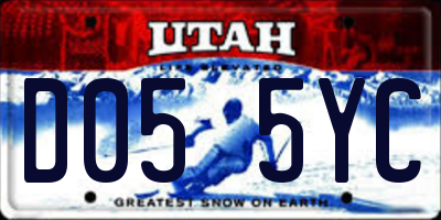 UT license plate D055YC