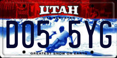 UT license plate D055YG