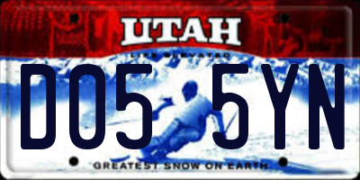 UT license plate D055YN
