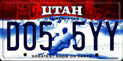 UT license plate D055YY