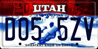 UT license plate D055ZV