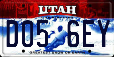 UT license plate D056EY