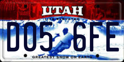 UT license plate D056FE