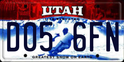 UT license plate D056FN
